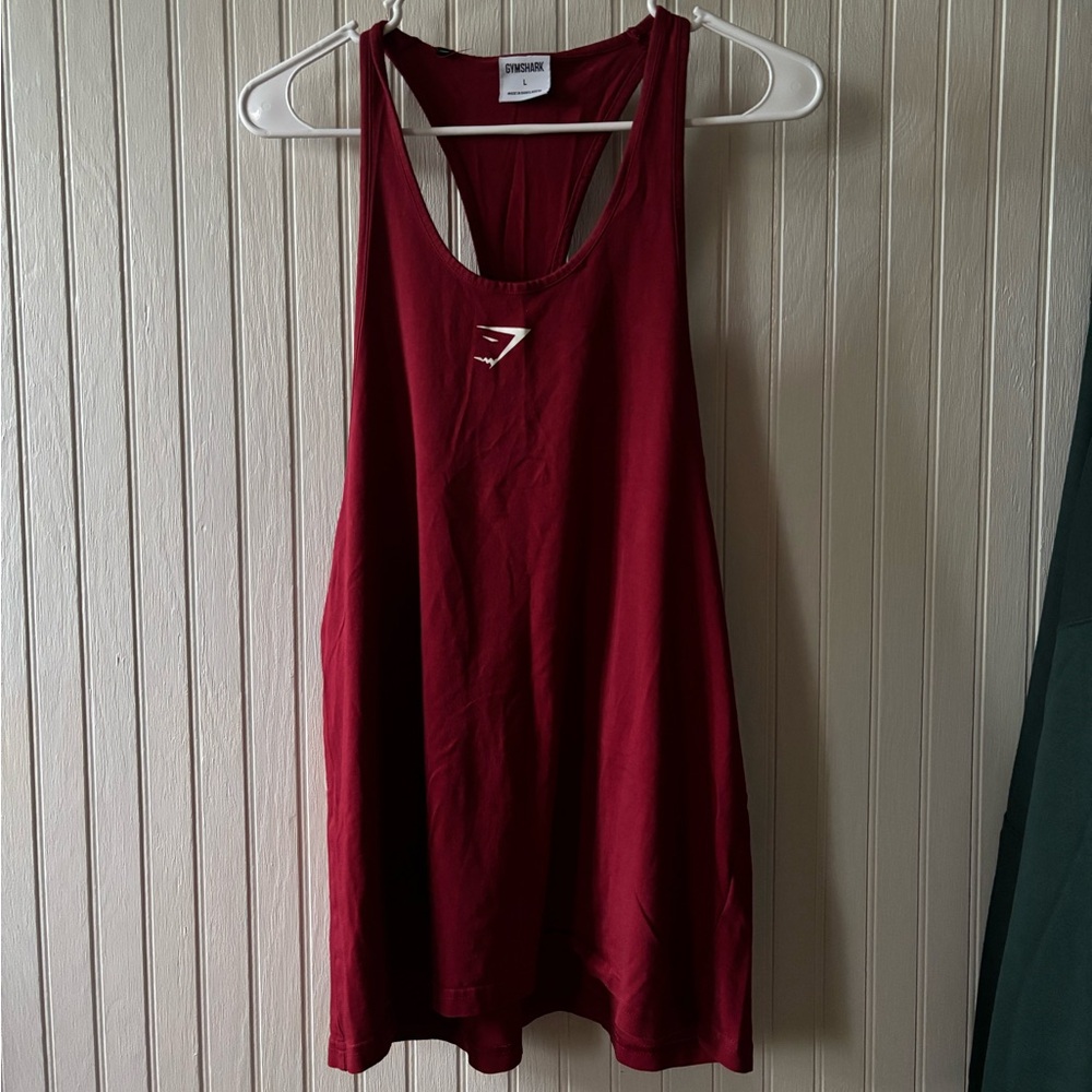 Gymshark Women's Red Loose Tank Top size large